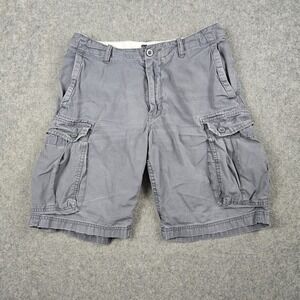 J Crew Cargo Short Mens 32 10.5 Gray‎ Ripstop Outdoor Hiking Utility Pockets